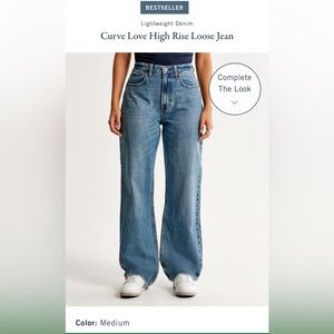 Abercrombie Curve Love 90’s Loose Denim